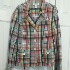 Talbots plaid blazer